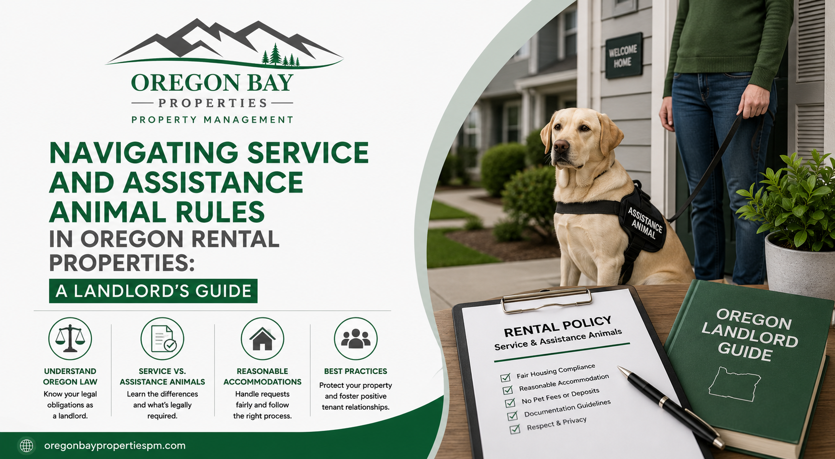 Navigating Service and Assistance Animal Rules in Oregon Rental Properties: A Landlord’s Guide
